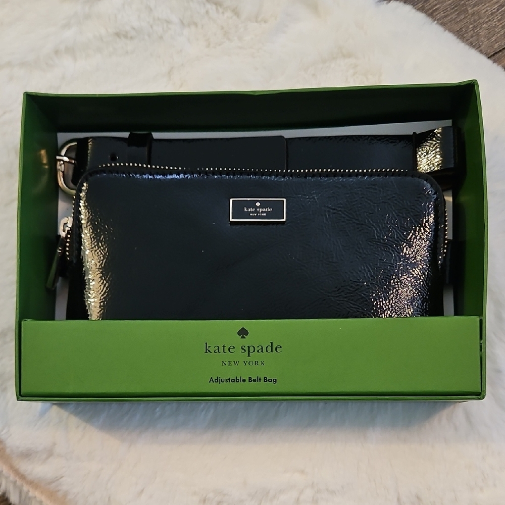 Kate Spade Shiny Black Crossbody Bag